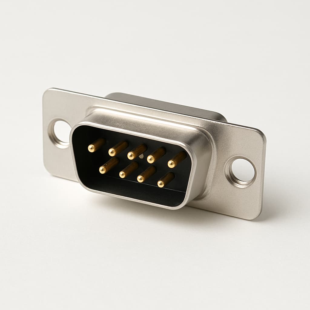Molex / FCT 1731090536 (F09P1G1-4698) D-Sub Plug — illustrative AI-generated image