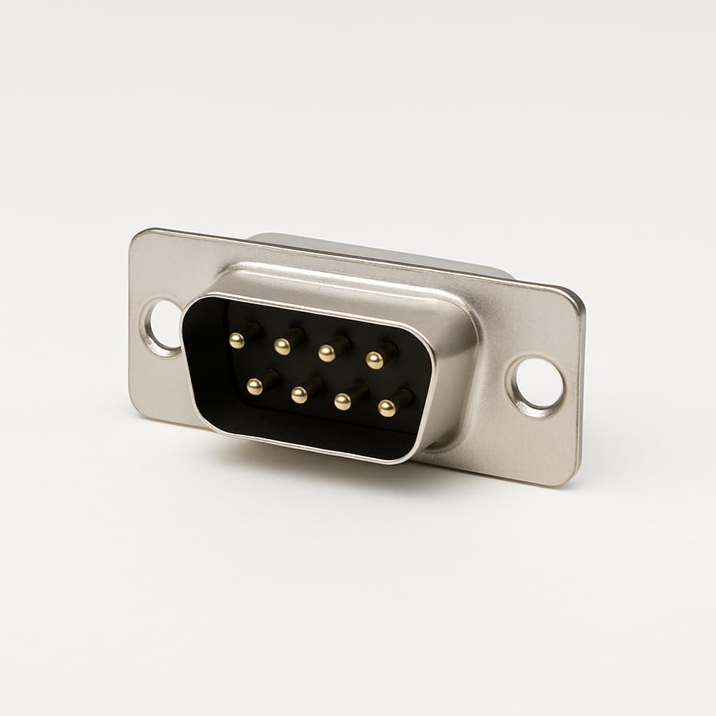 Molex / FCT 1731090856 (F09P1G2-1599) D-Sub PC Plug — illustrative AI-generated image