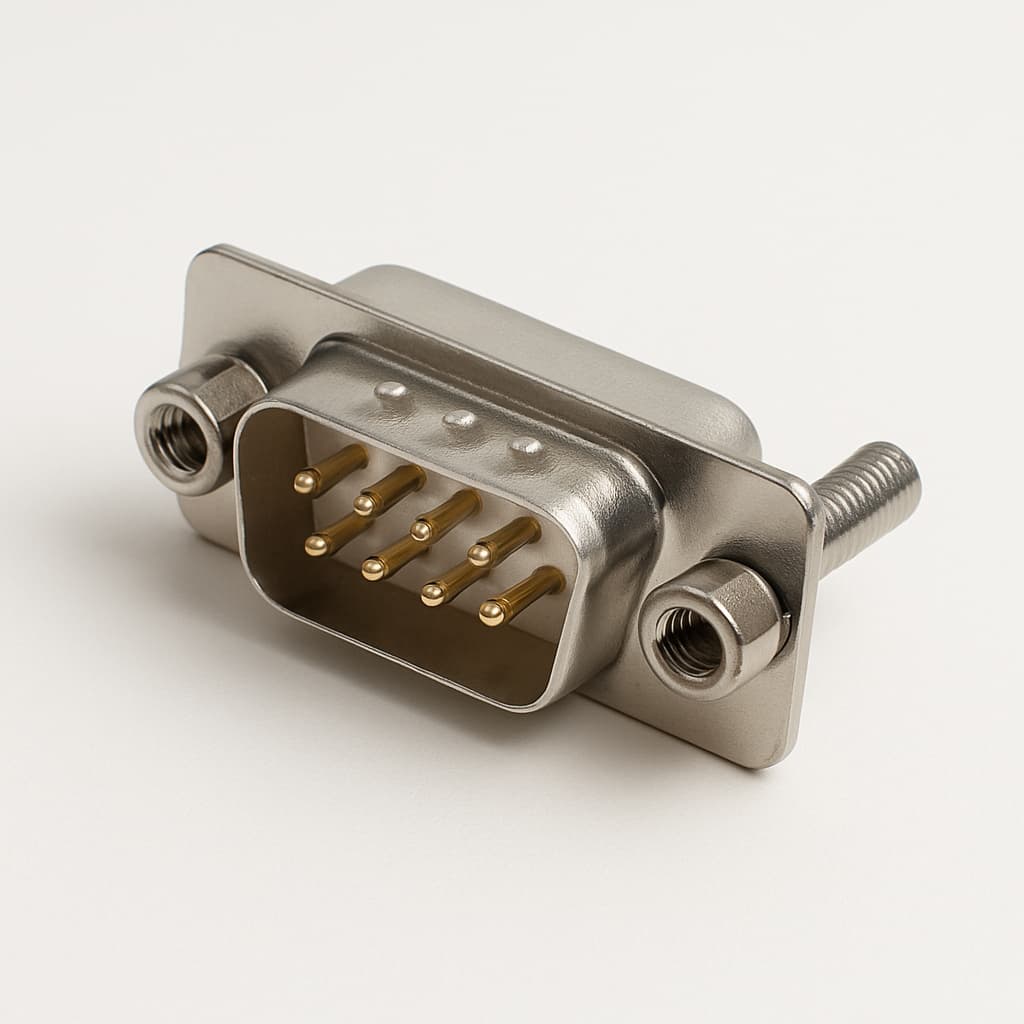 Molex / FCT 1731090296 (F09P1G2-4333) D-Sub Plug — illustrative AI-generated image