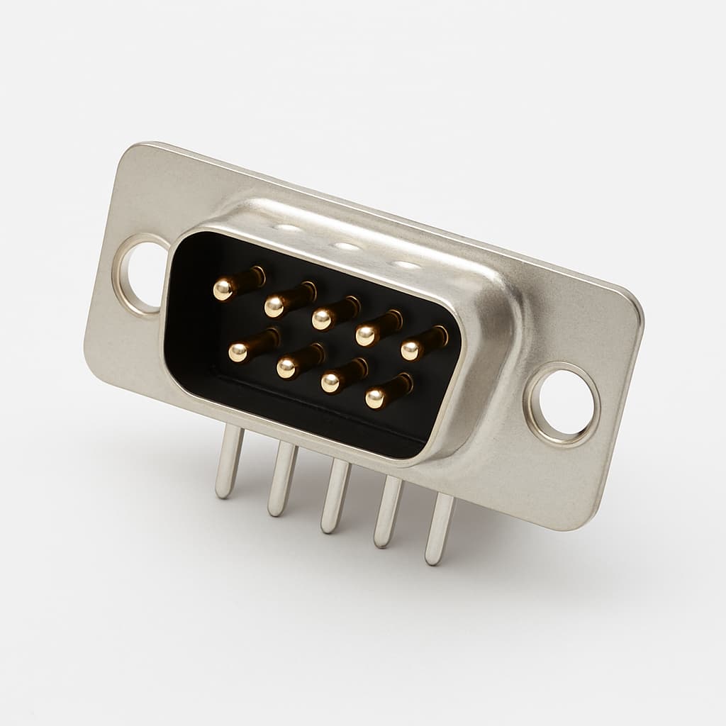 Molex / FCT 1731090156 (F09P1G3-0982) D-Sub PC Plug — illustrative AI-generated image