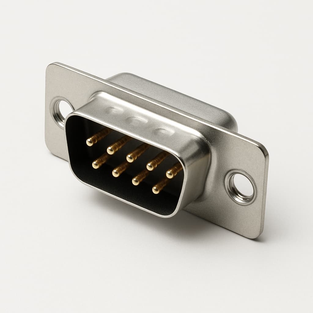 Molex / FCT 1731100129 (F09P1G3-2275) D-Sub PC Plug — illustrative AI-generated image