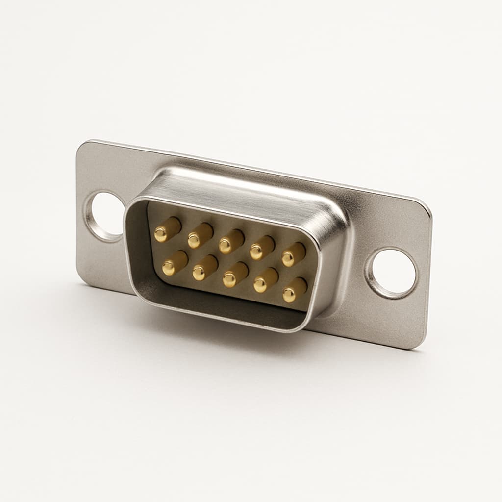 Molex / FCT 1731100246 (F09P1-K700) D-Sub Plug — illustrative AI-generated image