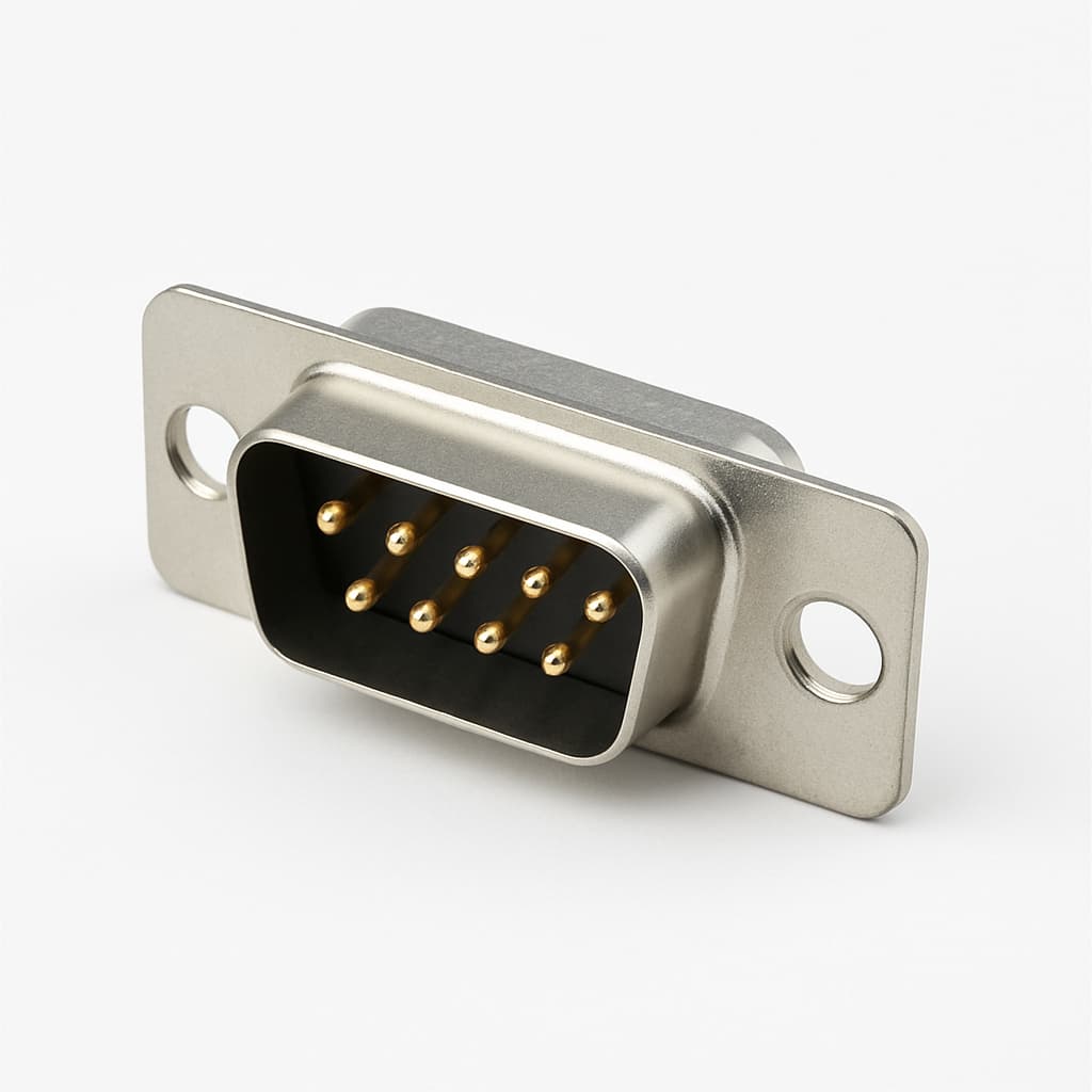 Molex / FCT 1731090356 (F09P26G2-1204) D-Sub Plug — illustrative AI-generated image
