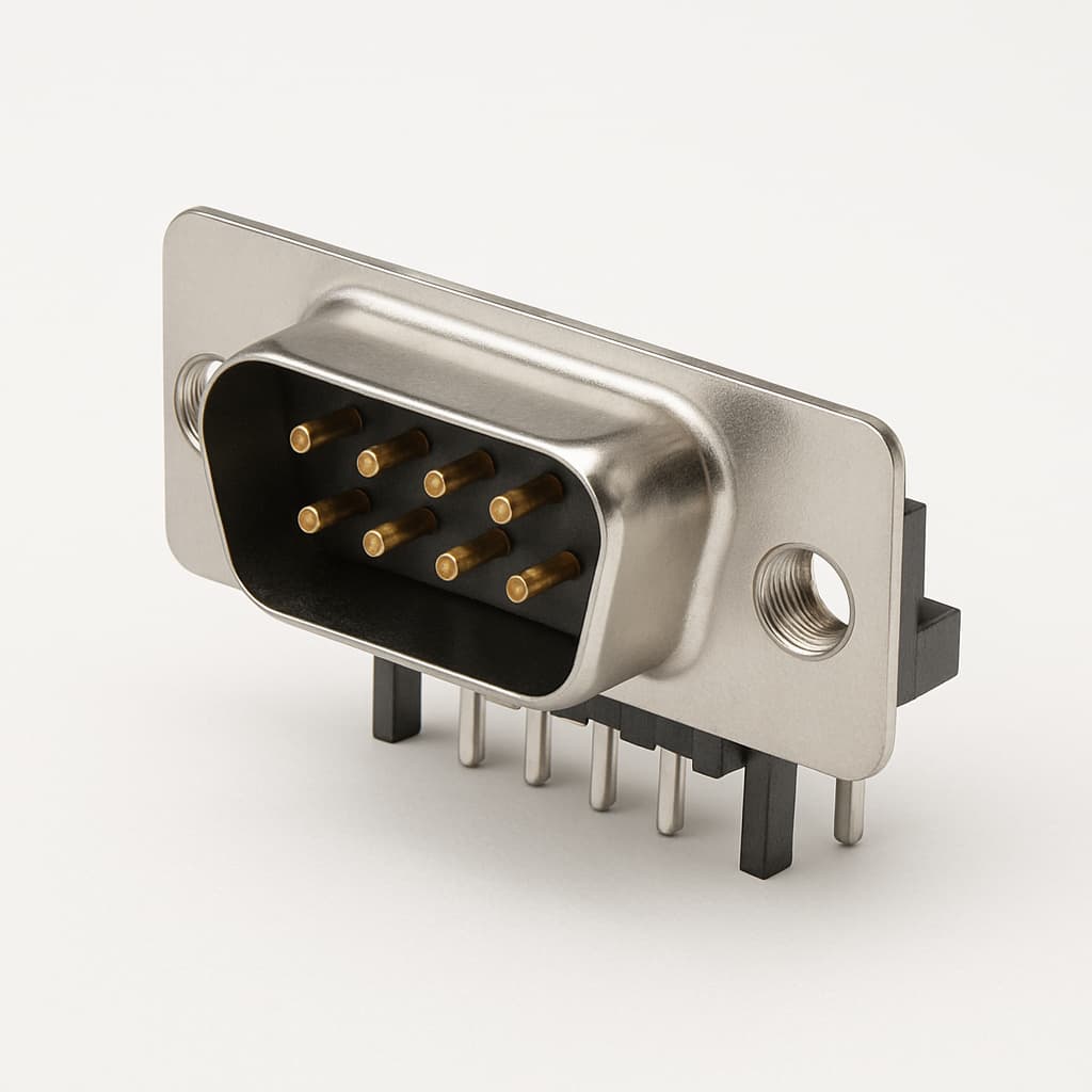Molex / FCT 1731091879 D-Sub RA PC Plug — illustrative AI-generated image