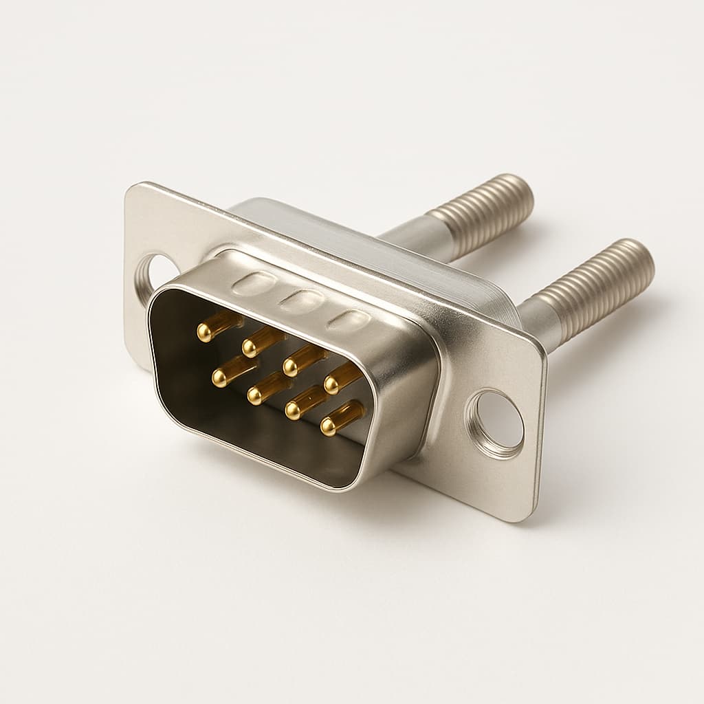Molex / FCT 1731090248 (F09P5G2-0536) D-Sub Plug — illustrative AI-generated image