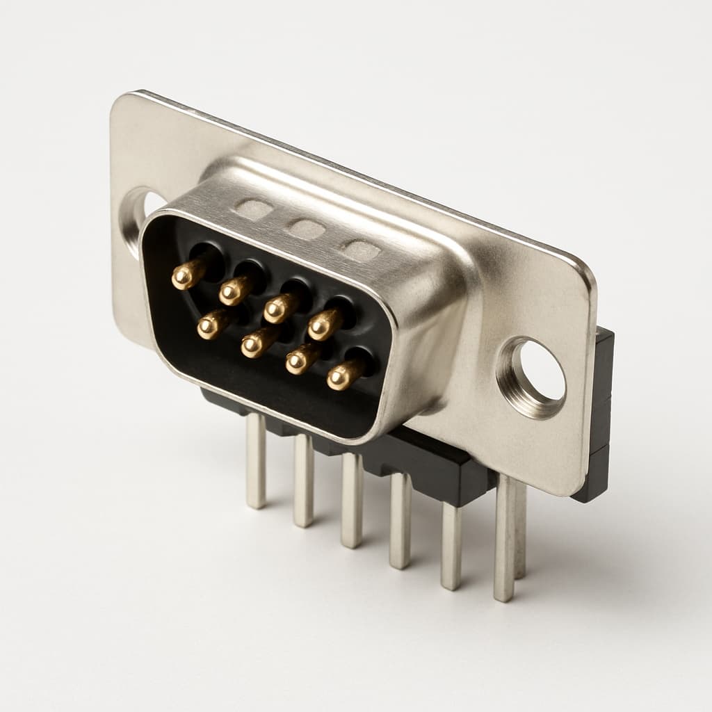 Molex / FCT 1731090580 (F09P5G2-1455) D-Sub Plug — illustrative AI-generated image