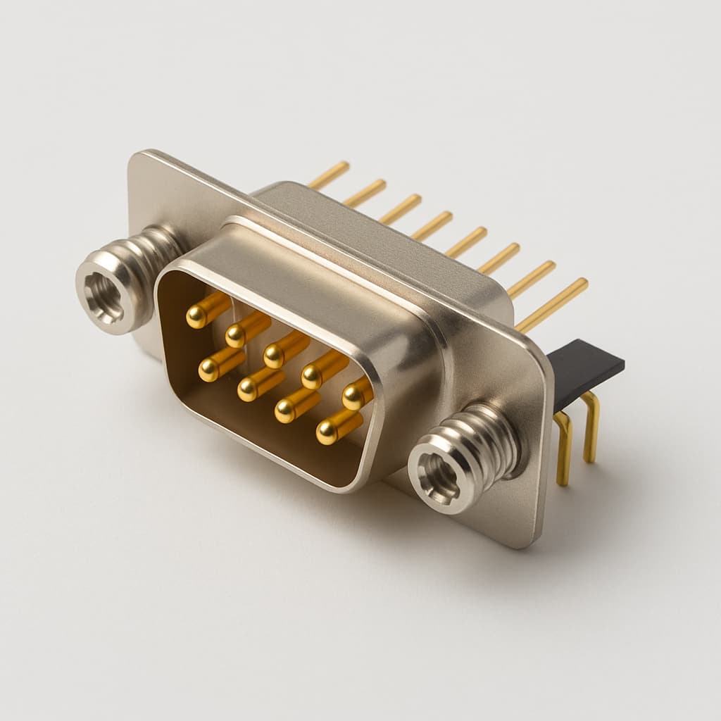Molex / FCT 1731090636 (F09P5G3-0515) D-Sub Plug — illustrative AI-generated image