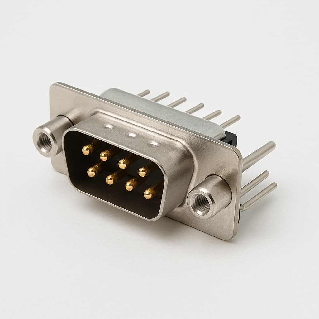 Molex / FCT 1731090186 (F09P5G3-1002) D-Sub Plug — illustrative AI-generated image