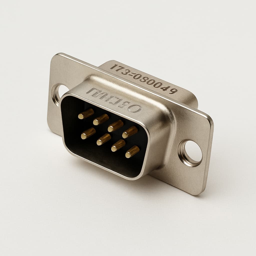 Molex / FCT 1731090849 (F09P80G1) D-Sub Plug — illustrative AI-generated image