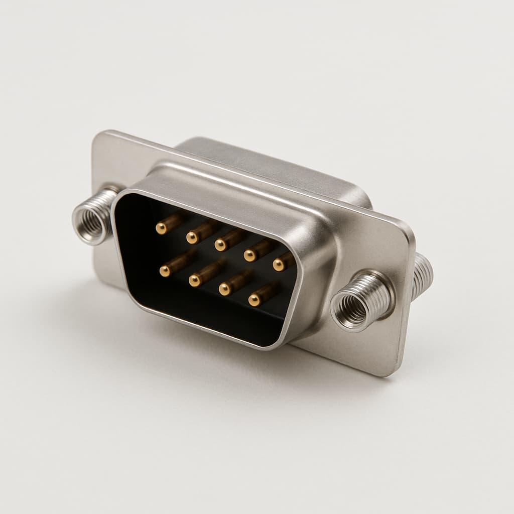 Molex / FCT 1731090283 (F09P80G1-1254) D-Sub Plug — illustrative AI-generated image