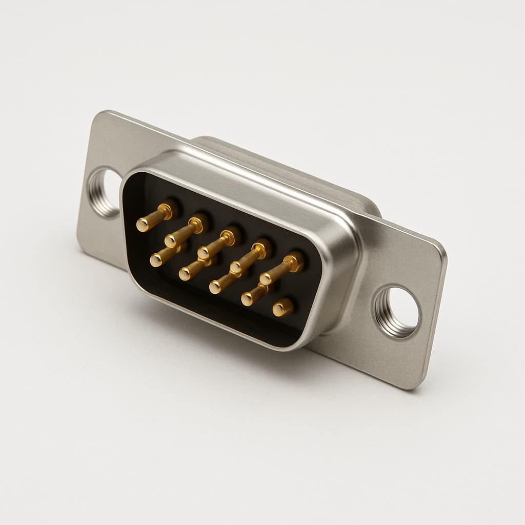 Molex / FCT 1731090518 D-Sub Receptacle 09 PN with Clinch — illustrative AI-generated image