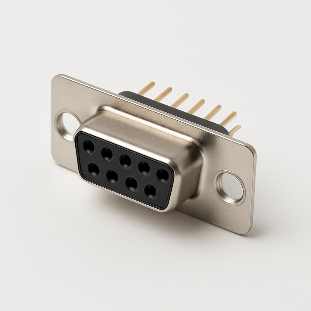 Molex / FCT 1731090817 (F09S1G2-K198) D-SUB Receptacle — illustrative AI-generated image