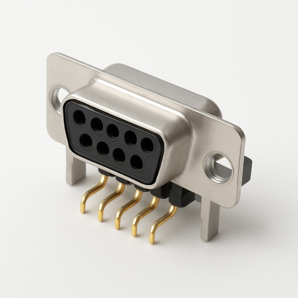 Molex / FCT 1731090782 (F09S5G1-1003) D-Sub Receptacle — illustrative AI-generated image