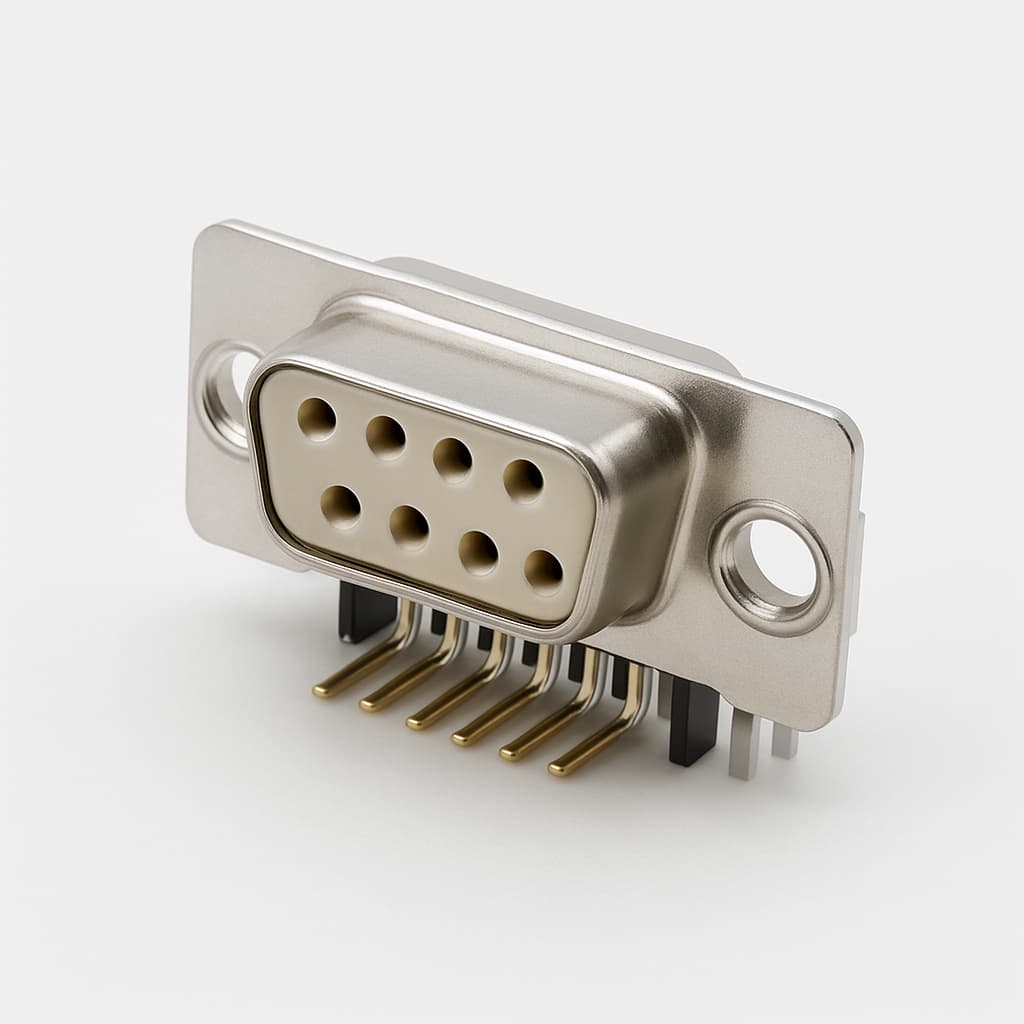 Molex / FCT 1731091919 (F09S5G1A-0326) D-SUB RA PC Receptacle — illustrative AI-generated image