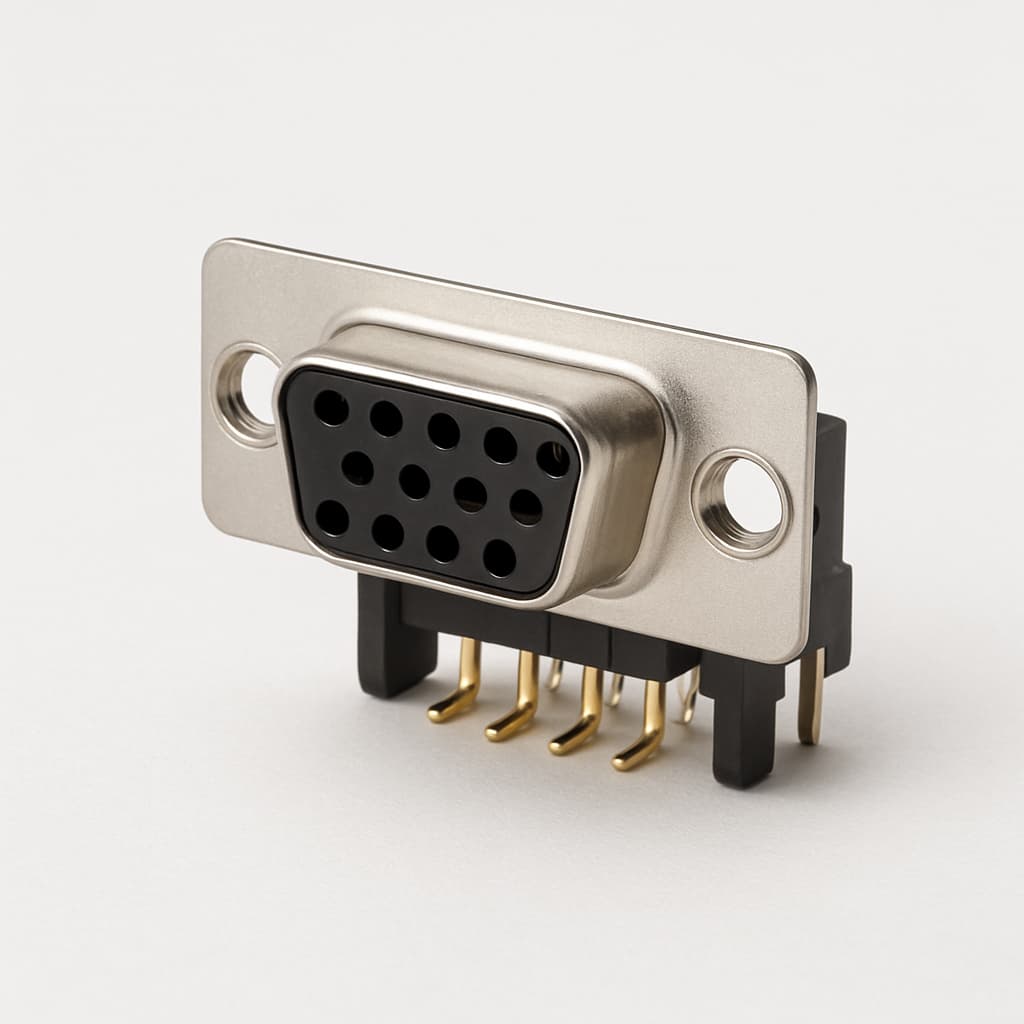 Molex / FCT 1731090632 D-SUB RA PC Receptacle — illustrative AI-generated image