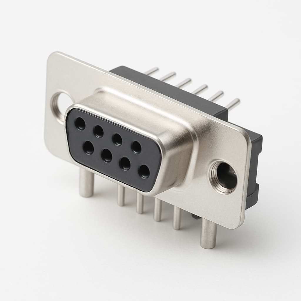 Molex / FCT 1731091970 (F09S5RG1-1004) D-SUB RA PC Receptacle — illustrative AI-generated image