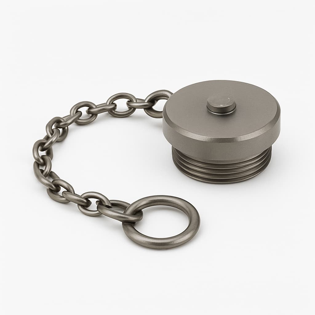 Molex / FCT 1731120128 (F1042-1SKM) Dust Cap with Chain — illustrative AI-generated image