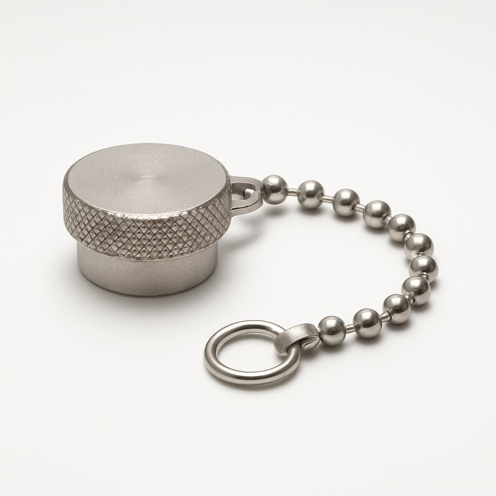 Molex / FCT 1731120127 (F1042-5PKM) Dust Cap S5 Plug with Chain — illustrative AI-generated image