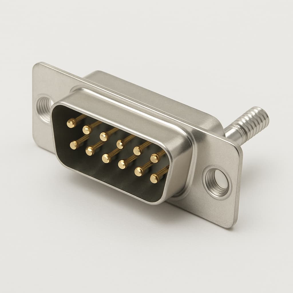 Molex / FCT 1731090800 (F15P14G3) D-Sub Plug, 15 Pin — illustrative AI-generated image