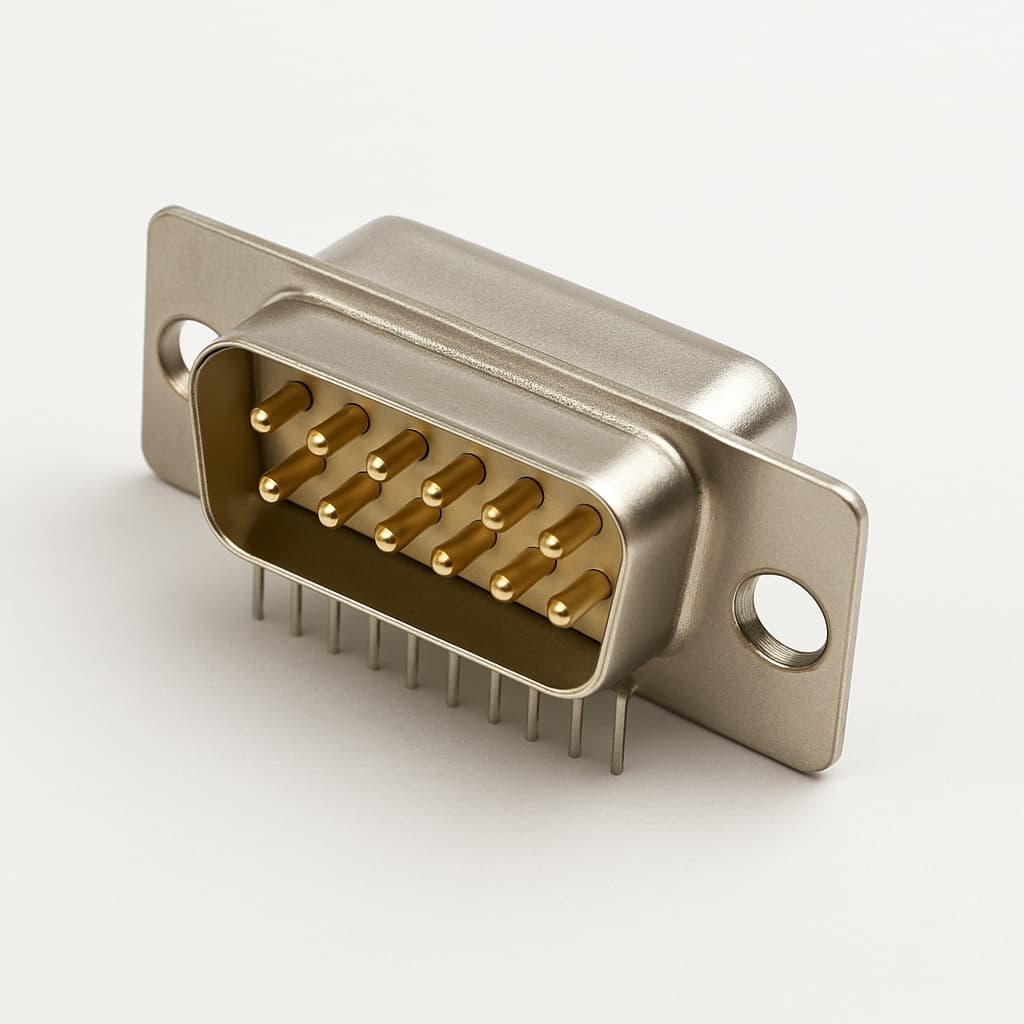 Molex / FCT 1731090456 (F15P1G1-3924) D-SUB PC Plug — illustrative AI-generated image