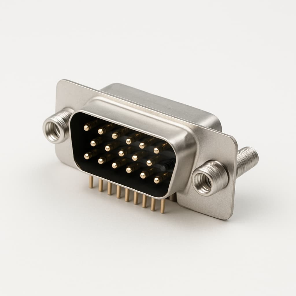 Molex / FCT 1731090147 (F15P1G2-0982) D-SUB PC Plug — illustrative AI-generated image