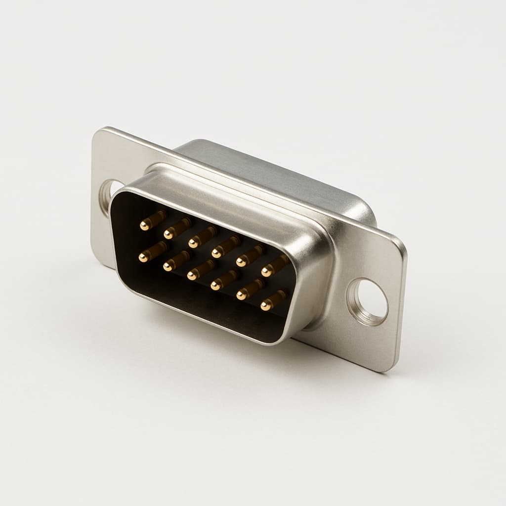 Molex / FCT 1731090857 (F15P1G2-1599) D-Sub Plug 15 Pin — illustrative AI-generated image