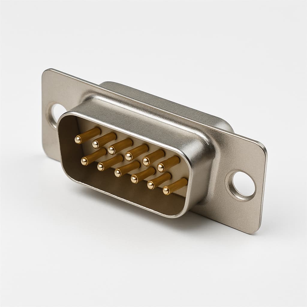 Molex / FCT 1731090157 (F15P1G3-0982) D-Sub Plug, 15 Pin — illustrative AI-generated image
