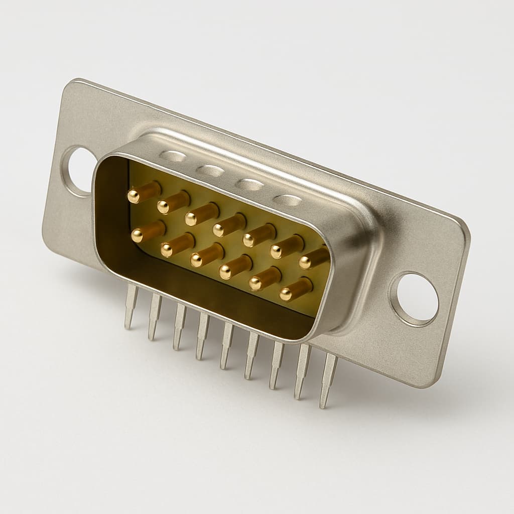 Molex / FCT 1731100130 (F15P1G3-2275) D-Sub PC Plug — illustrative AI-generated image