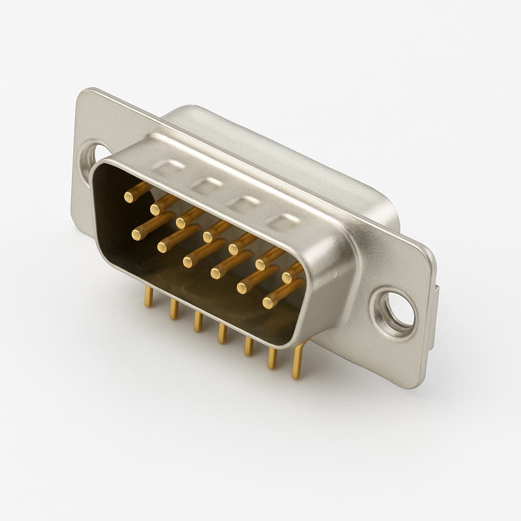 Molex / FCT 1731090196 (F15P5G1-1004) D-Sub Plug — illustrative AI-generated image