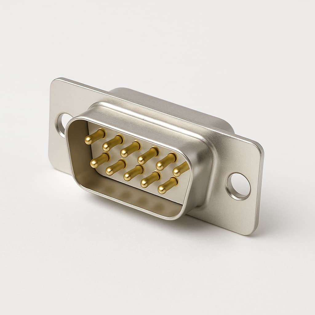 Molex / FCT 1731090806 D-Sub PC Plug, 15 Pins — illustrative AI-generated image