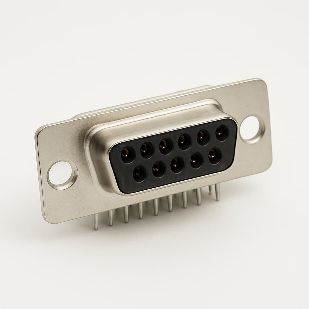 Molex / FCT 1731091969 (F15S1G1-1485) D-Sub PC Receptacle, 15 Pin — illustrative AI-generated image