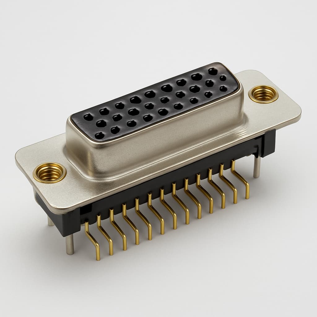 Molex / FCT 1731130223 HD D-Sub RA PC Receptacle 44 PN — illustrative AI-generated image