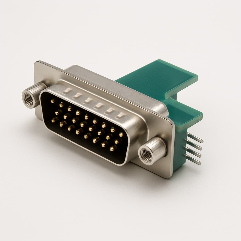 Molex / FCT 1731090515 (F25P12G1) D-Sub Plug — illustrative AI-generated image