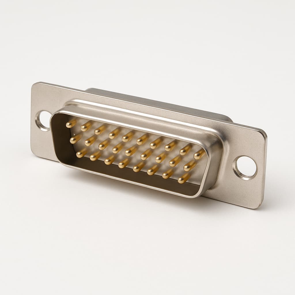 Molex / FCT 1731090076 (F25P1G1-0982) D-Sub 25 Pin PC Plug — illustrative AI-generated image