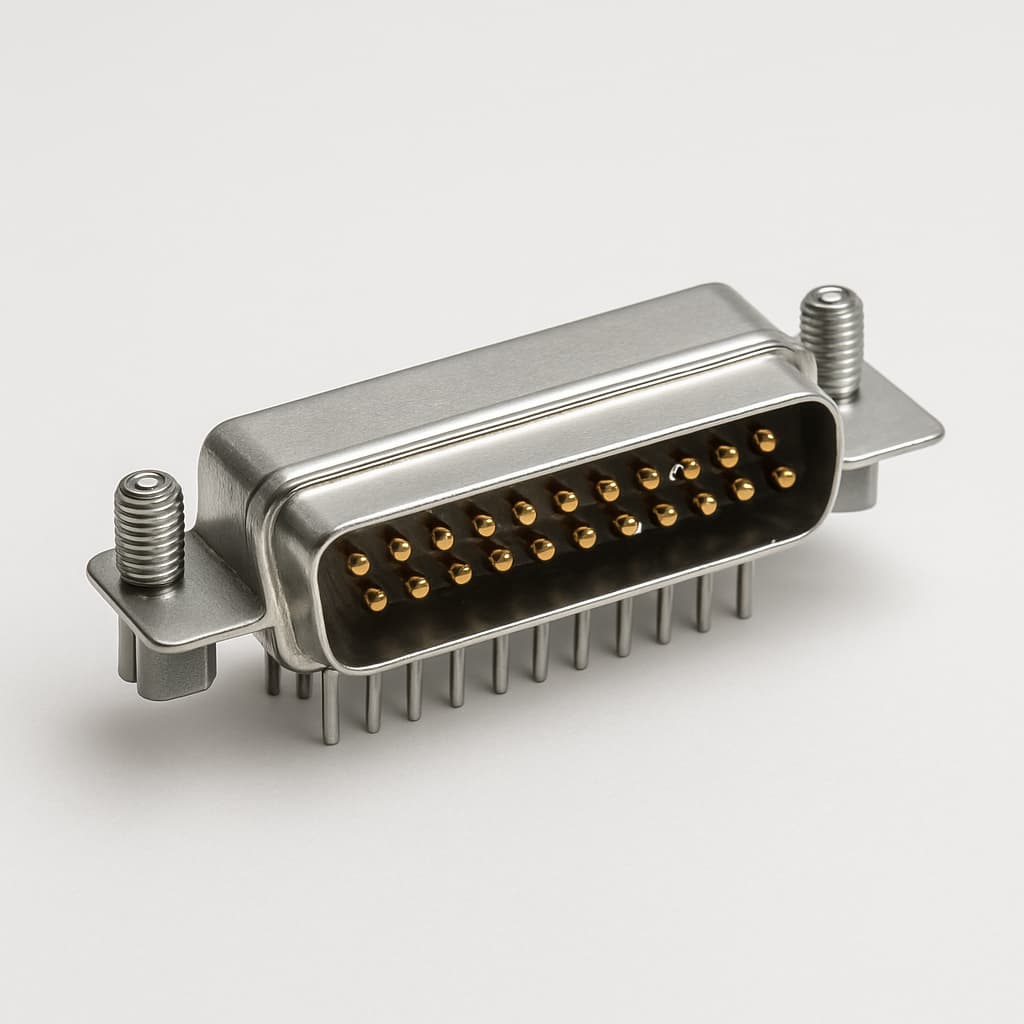 Molex / FCT 1731091023 (F25P1G2-1277) D-Sub PC Plug — illustrative AI-generated image