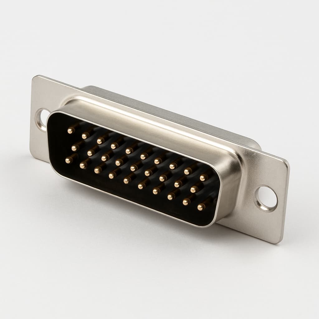 Molex / FCT 1731090797 (F25P24G2-0981) D-Sub PC Plug — illustrative AI-generated image