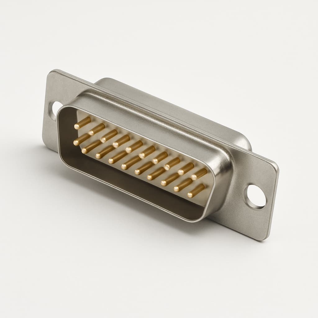 Molex / FCT 1731140123 (F25P5G0-2726) D-Sub Plug — illustrative AI-generated image