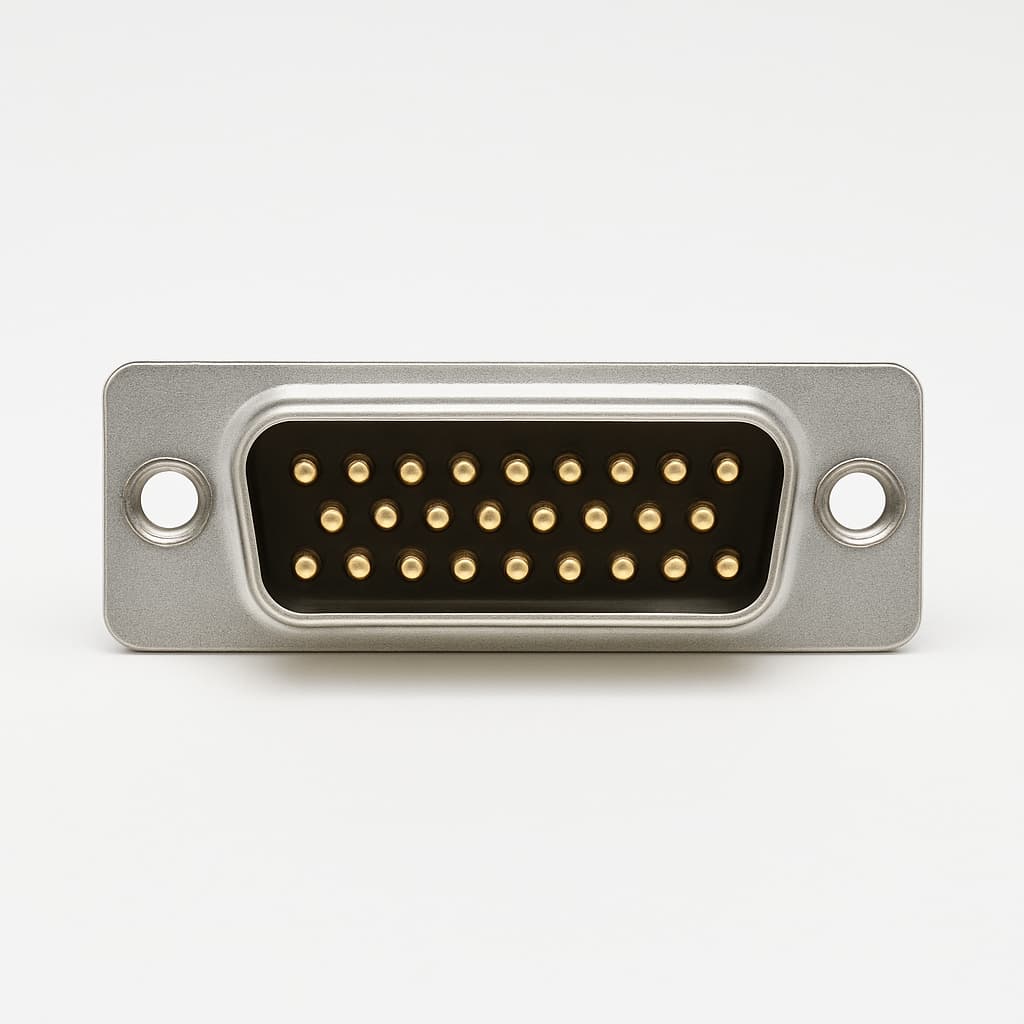 Molex / FCT 1731090197 (F25P5G1-1004) D-Sub Plug — illustrative AI-generated image