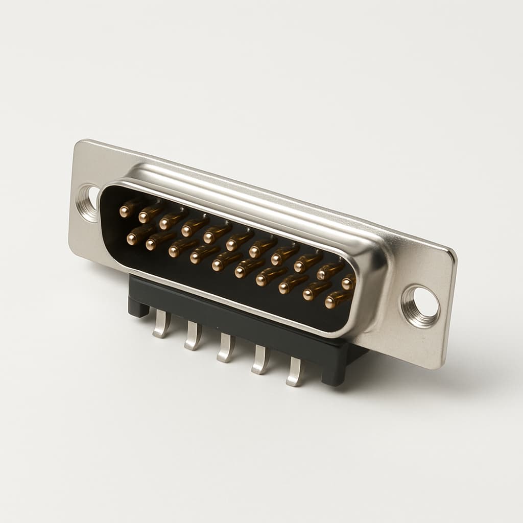 Molex / FCT 1731090827 (F25P5G1-1080) D-Sub Plug — illustrative AI-generated image