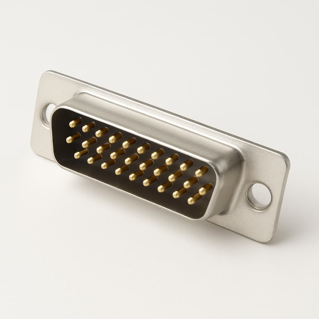 Molex / FCT 1731090178 (F25P5G2-1002) D-Sub Plug, 25 Pin — illustrative AI-generated image