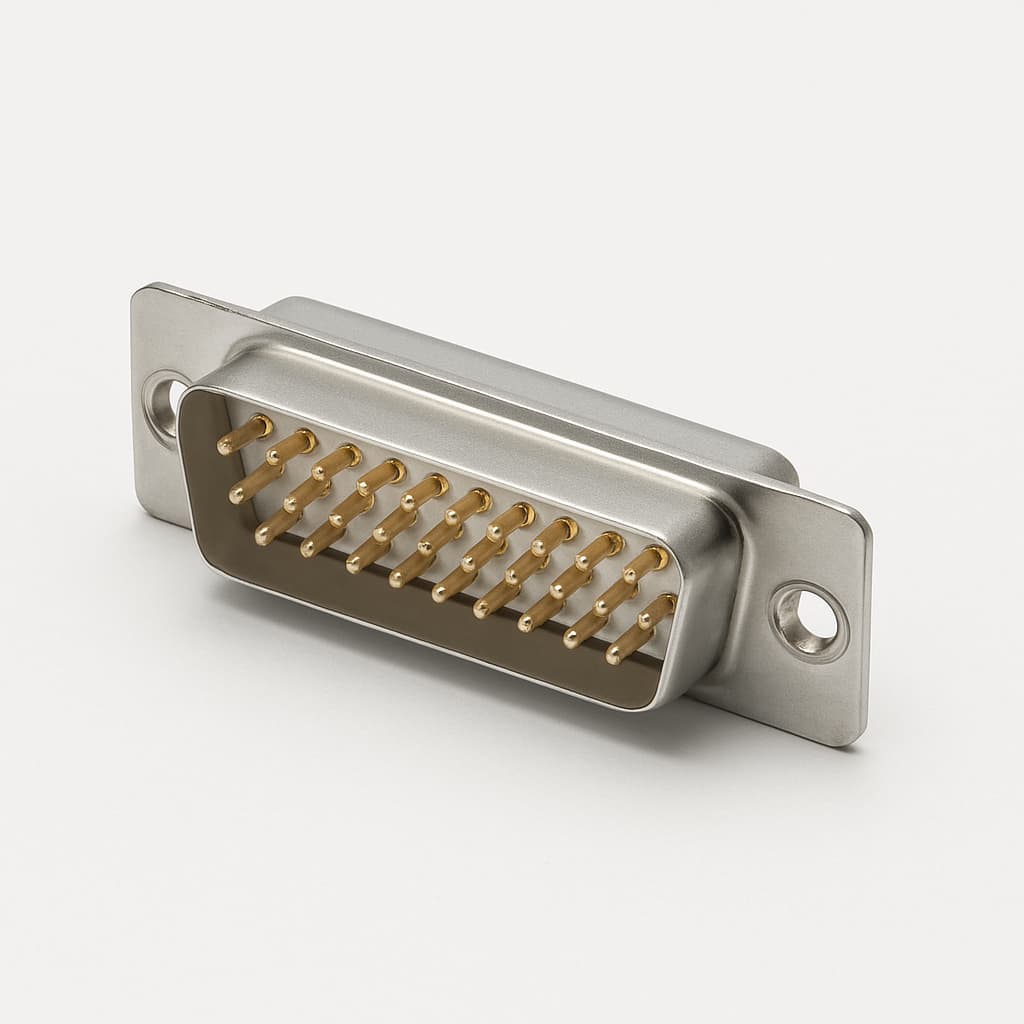 Molex / FCT 1731090188 (F25P5G3-1002) D-Sub Plug — illustrative AI-generated image