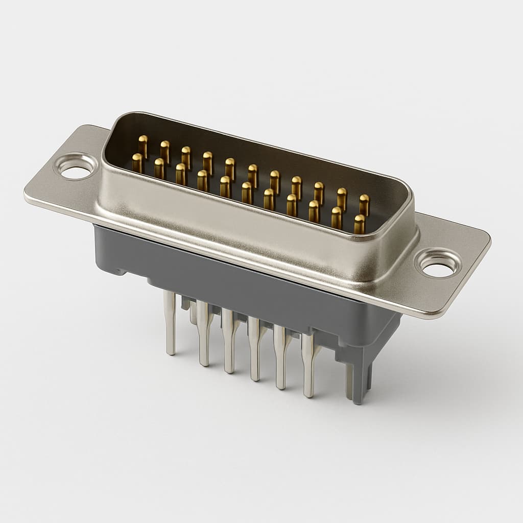 Molex / FCT 1731090216 D-Sub RA PC Plug 25 PN — illustrative AI-generated image