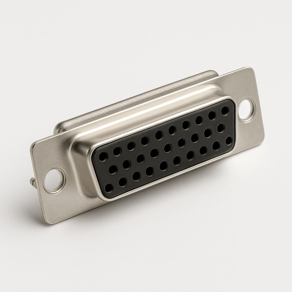 Molex / FCT 1731090425 (F25S1G2-0981) D-Sub Receptacle — illustrative AI-generated image