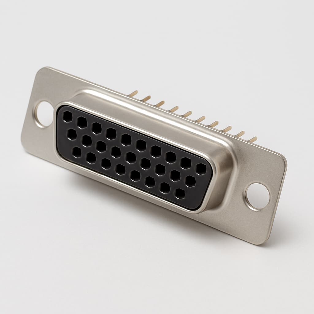 Molex / FCT 1731090552 (F25S1G2-4333) D-Sub Receptacle — illustrative AI-generated image