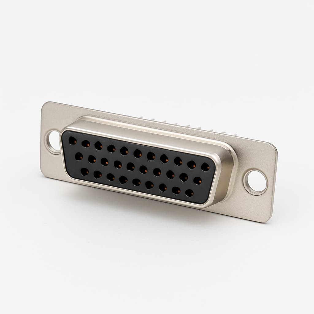 Molex / FCT 1731100134 (F25S1G3-2275) D-Sub Receptacle — illustrative AI-generated image