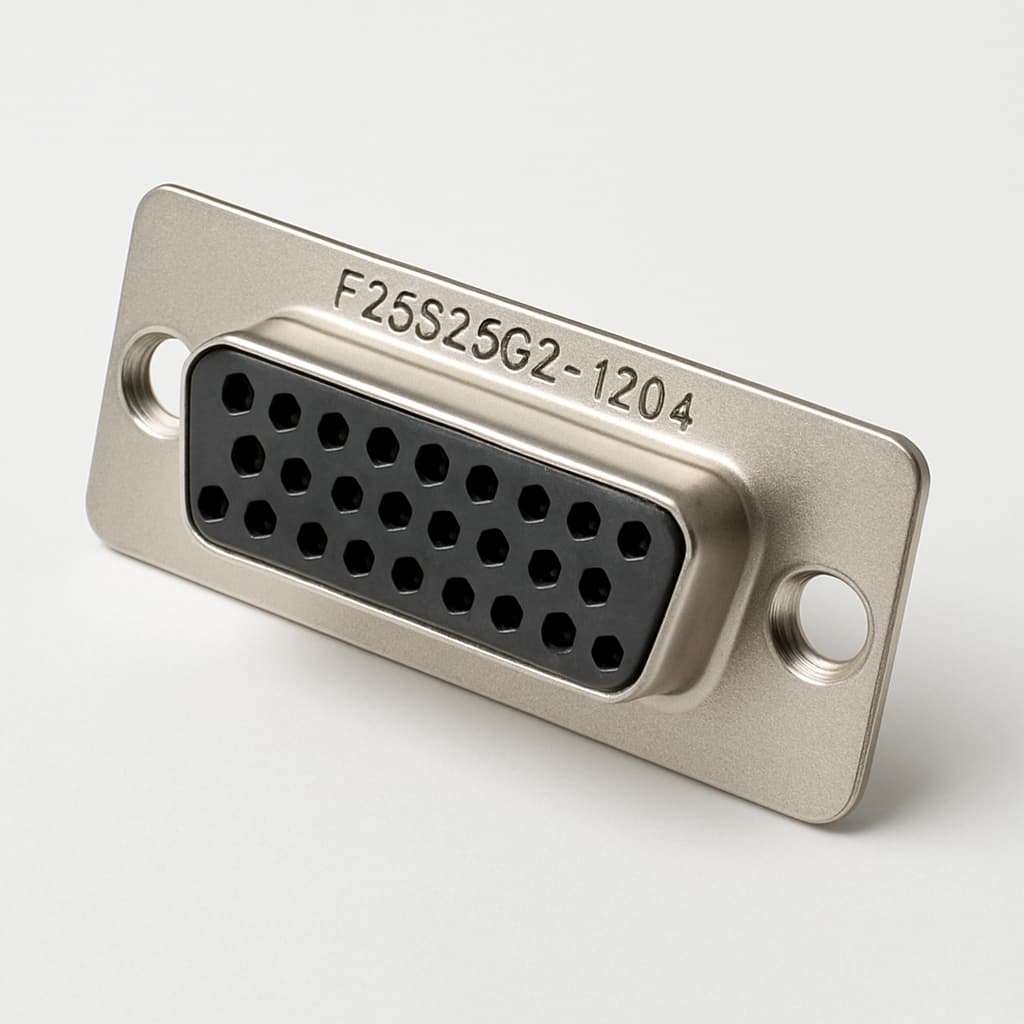 Molex / FCT 1731090373 D-Sub Receptacle, 25 Pin — illustrative AI-generated image
