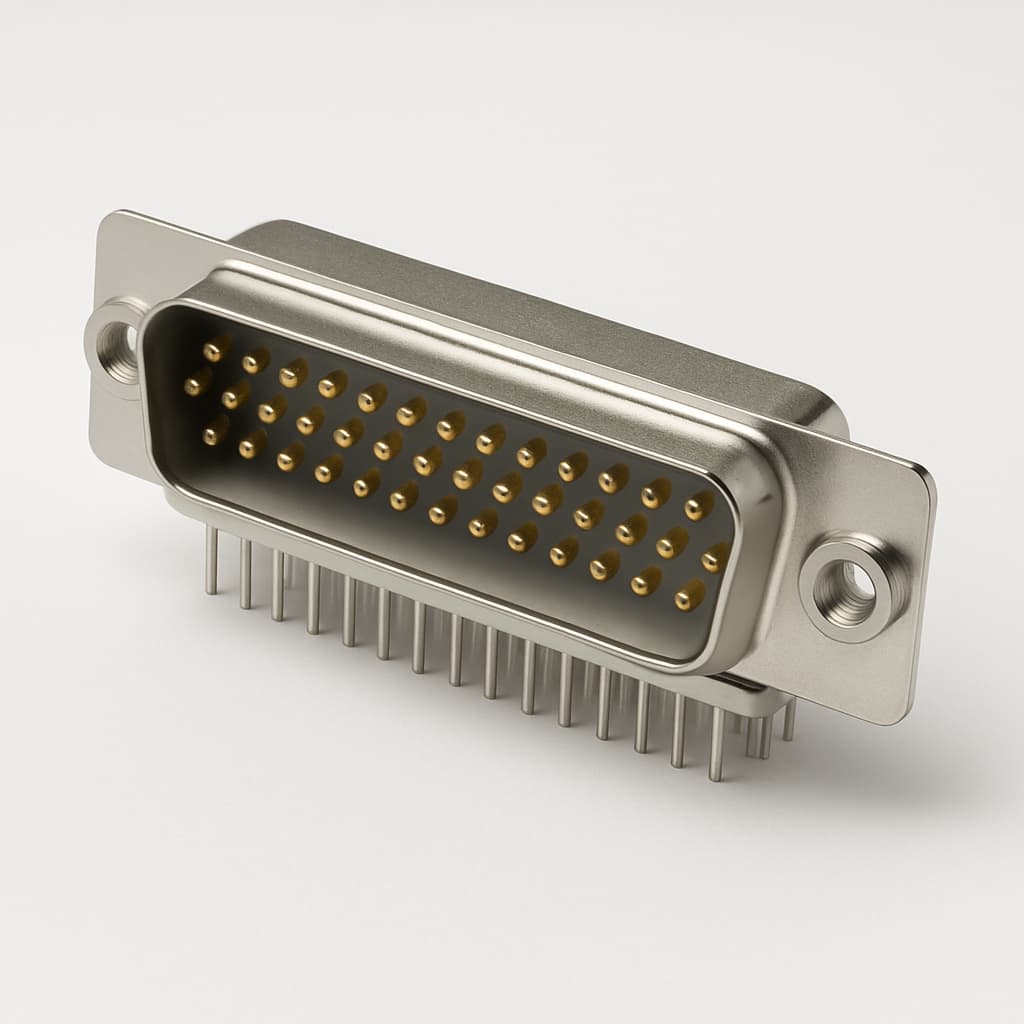 Molex / FCT 1731090142 (F37P1G1-0982) D-Sub Plug, 37-Pin, Snap-In — illustrative AI-generated image