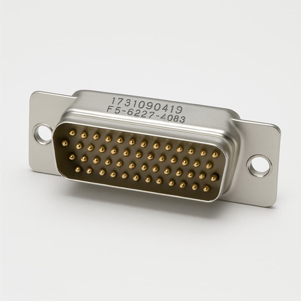 Molex / FCT 1731090419 (F37P1G1-1423) D-Sub Plug — illustrative AI-generated image