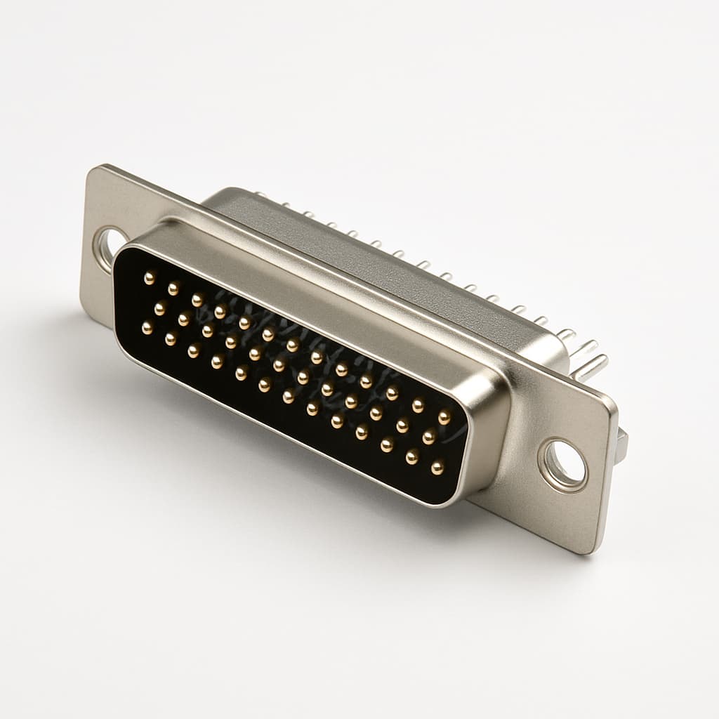 Molex / FCT 1731090179 (F37P5G2-1002) D-Sub Plug — illustrative AI-generated image