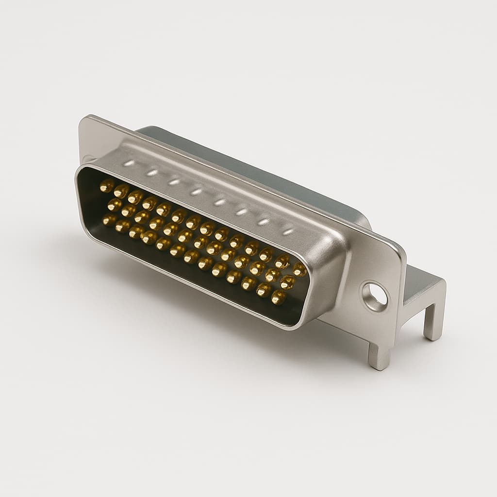 Molex / FCT 1731090207 (F37P5G2-1004) D-Sub RA PC Plug — illustrative AI-generated image